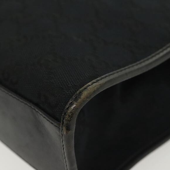 GUCCI GG Canvas Jackie Hand Bag Black Silver 002 002 - Picture 13 of 16